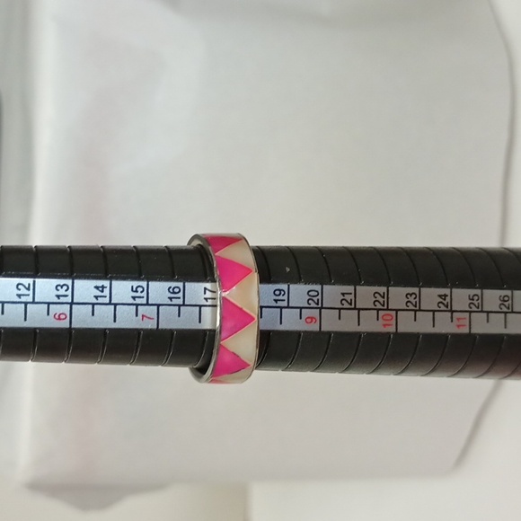 Pink and iridescent vintage ring - Picture 3 of 3